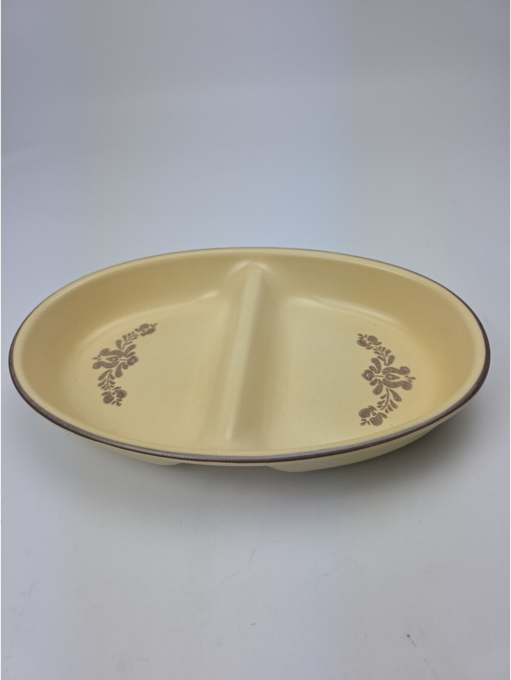 Pfaltzgraff Village 12.75" Butter Brown Colored Oval Double Sided Serving Plate